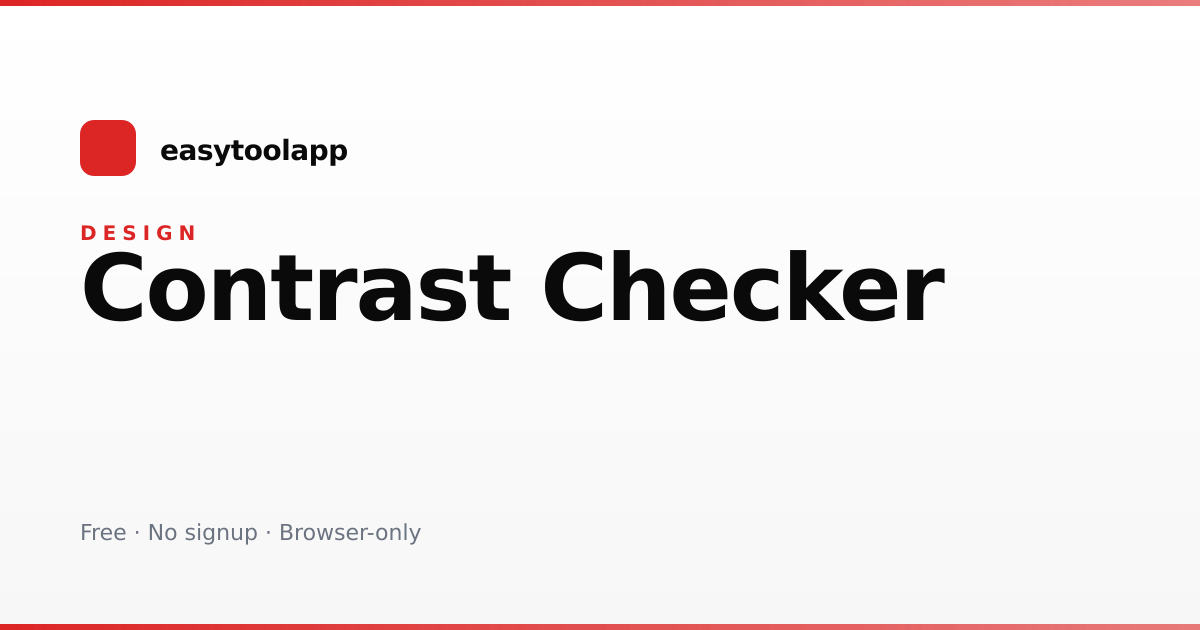 Contrast Checker - WCAG 2.1, APCA & Palette Matrix | easytoolapp